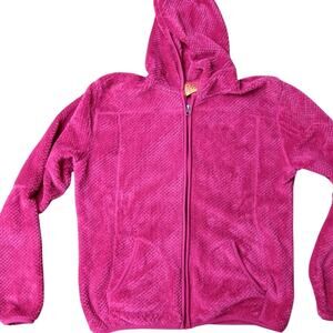Women’s full zip hot pink hoodie. 777 super brand. Size M very soft feel